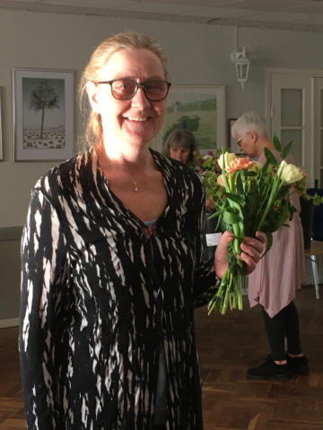 Blommor till instruktören Ann-Katrin