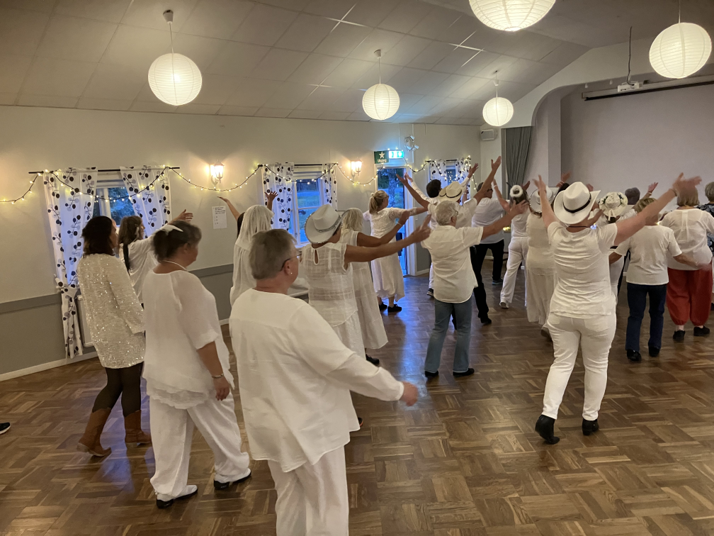 Det var väldigt vitt på Västerhejde på denna dans